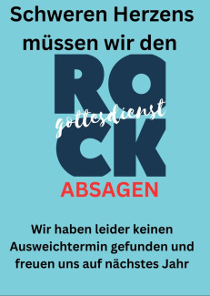 Absage Rock Gottesdienst